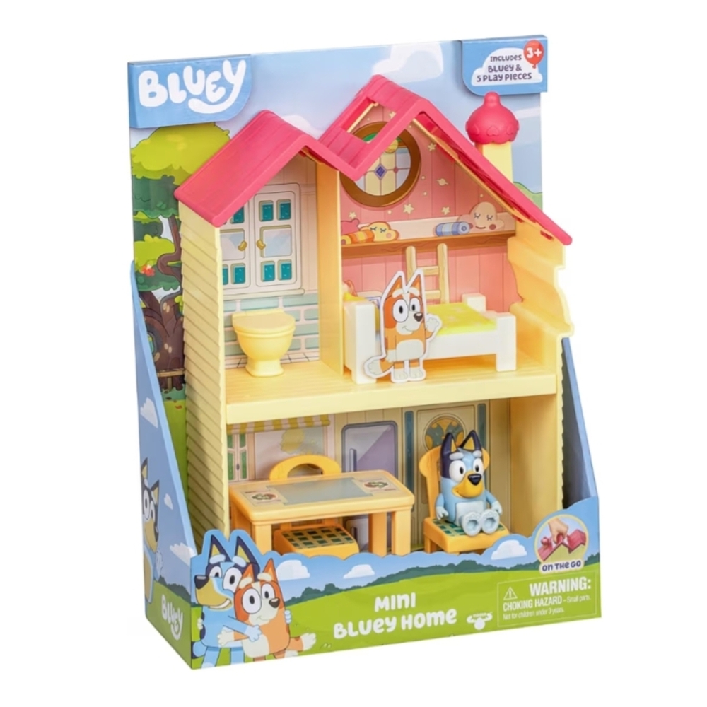 Bluey Mini Playset - Pink & Yellow Mini Bluey Home